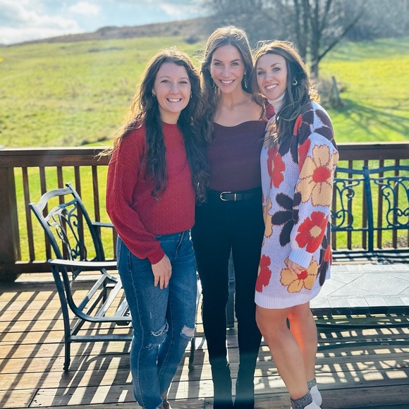 Floral Knit Turtleneck Sweater Dress - Picture 3 of 3